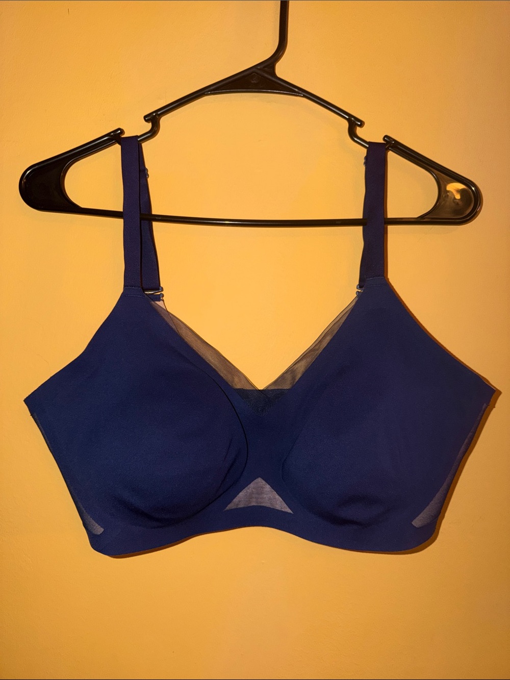 HONEYLOVE Wireless CrossOver Bra Navy Blue Size Large